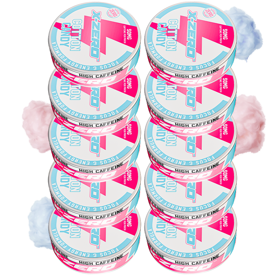 Cotton Candy Energy Pouches (10 Pack/200 Pouches)