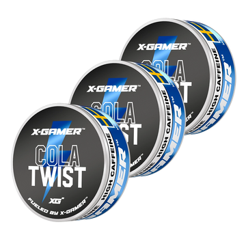 X-GAMER - Cola Twist Koffeinsnus (3x)