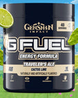 G FUEL Energy, Travelers ale, tub,  product front with matching background