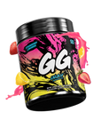 Gamersupps energy, Strawberry lemonade, tub,  product front with berries and fruits