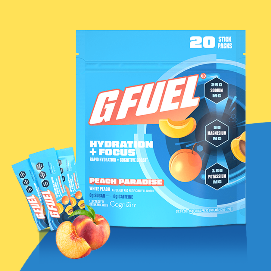 G FUEL - Hydration + Focus formula (Peach Paradise) (20 pack)