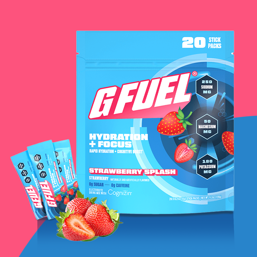 G FUEL - Hydration + Focus formula (Strawberry Splash) (20 pack)