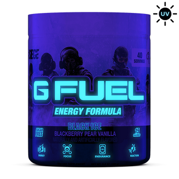 G FUEL Energy, Black Ice, Black light edition, tub, product front