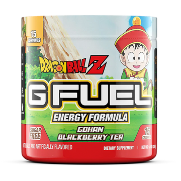 G FUEL energy, Gohan Blackberry Tea, Dragonball Z, tub,  product front