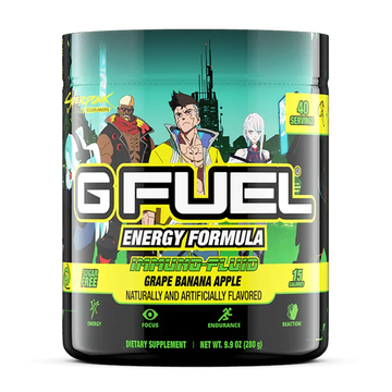 G FUEL energy, Immuno fluid, Cyberpunk, tub,  product front