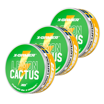 X-Gamer - Lemon Cactus Koffeinsnus (3x)