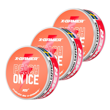 X-Gamer - Peach On Ice Energy Pouches (3x)