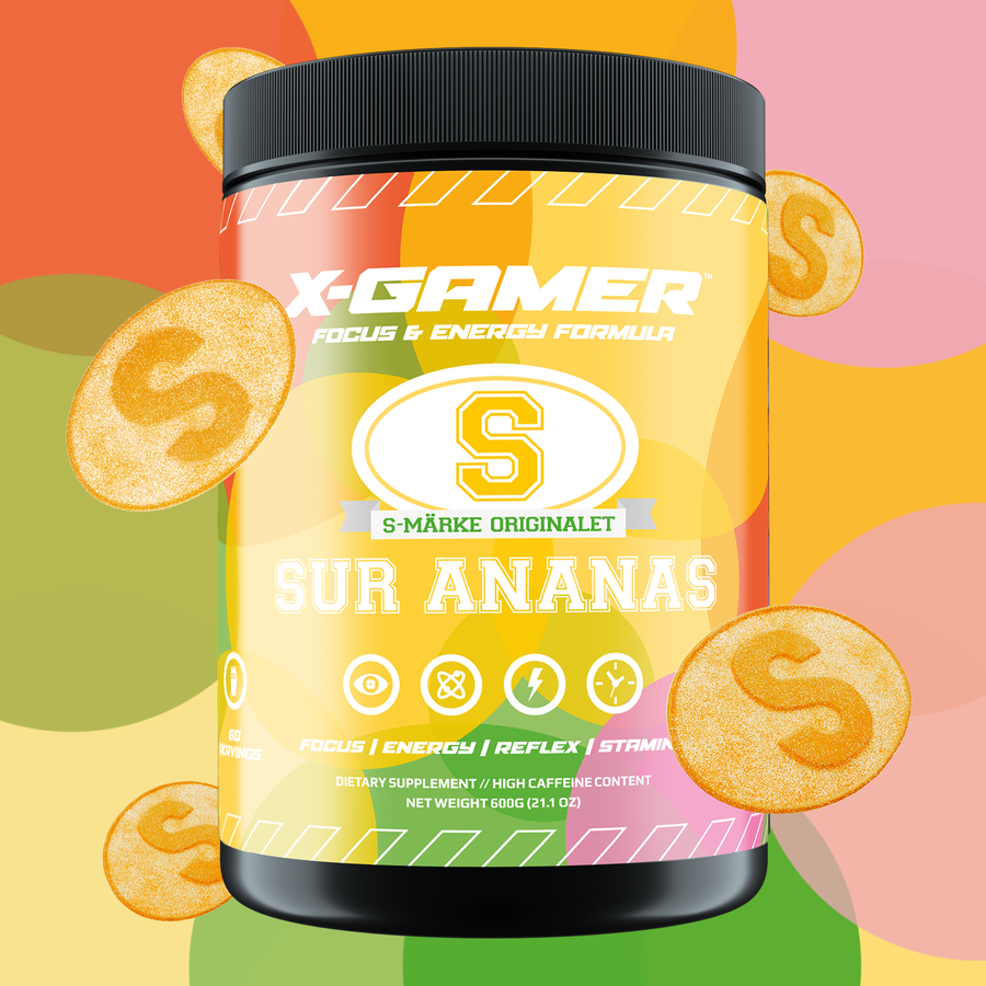 X-Gamer S-Merke Sur Ananas (60 portioner)